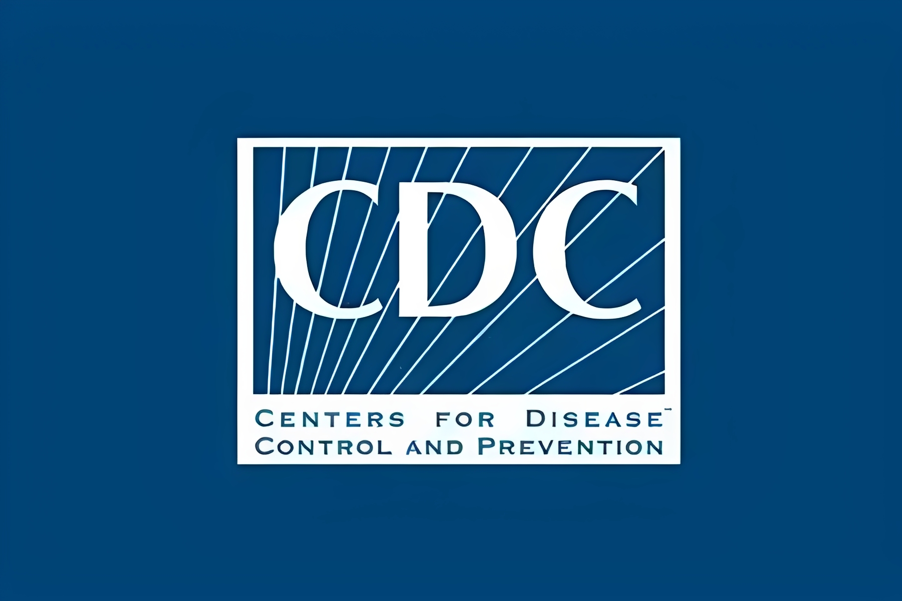 CDC logo on blue background