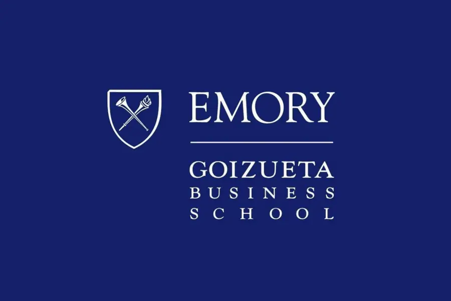 Emory Goizueta Business School logo on blue background