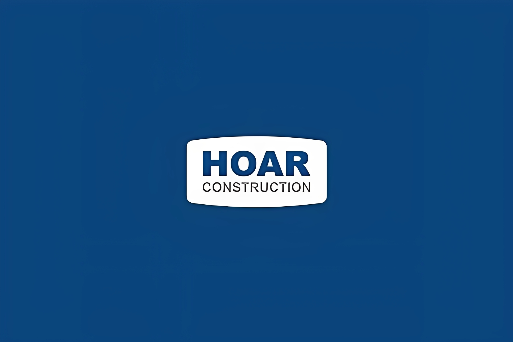 Hoar Construction logo on blue background
